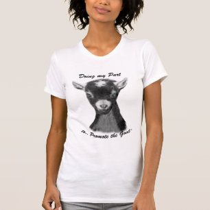 T-shirt Promouvoir la chèvre - Pygora Portrait de chèvre