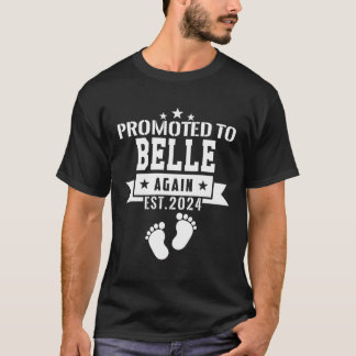 T-shirt Promu À Belle Est2024 Nouvelle Grossesse Annonce