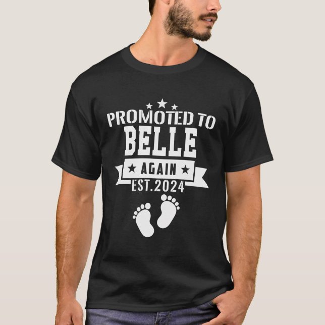 T-shirt Promu À Belle Est2024 Nouvelle Grossesse Annonce (Devant)