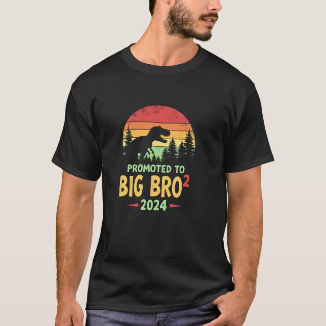 T-shirt Promu À Big Bro Squared 2024 Dinosaur Drôle Tw (Devant)