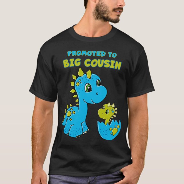T-shirt Promu à Big Cousin Boy Dinosaur (Devant)