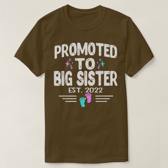 T-shirt Promu À Big Sister Est 2022 Révélation De Sexe Ros (Design devant)