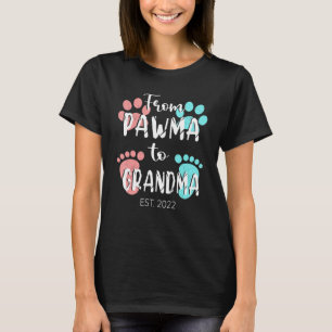 T-shirt Promu À Grand-Mère 2022, Empreinte de patte De Paw