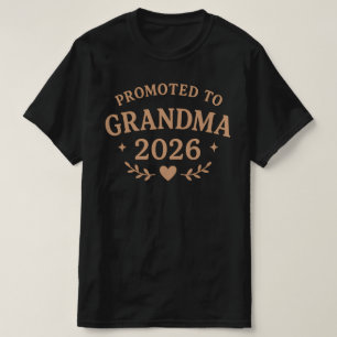 T-shirt Promu à Grand-mère 2026  Nouvelle idée de cadeau d