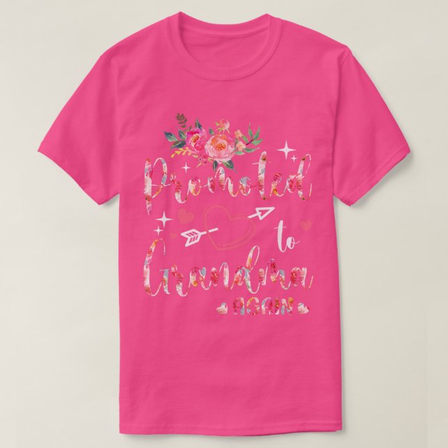 T-shirt Promu À Grand-Mère De Nouveau Fleur  (Design devant)