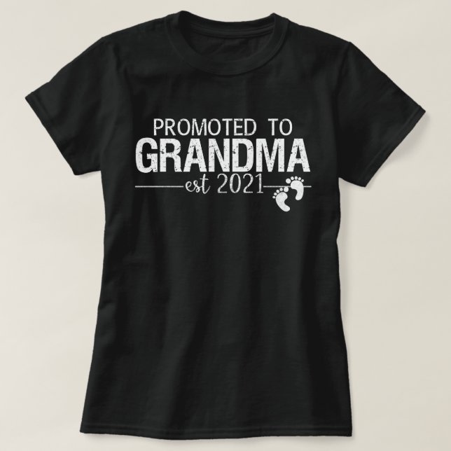 T-shirt promu à grand-mère est 2021 (Design devant)