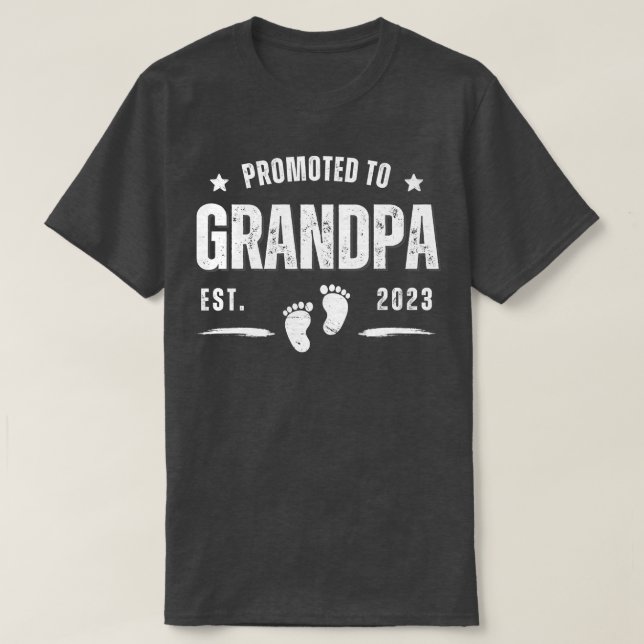 T-shirt Promu À Grand-Père 2023 Bientôt Être La Première F (Design devant)