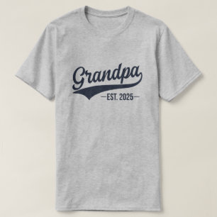 T-shirt Promu À Grand-Père 2025 Grand-Père Est 2025