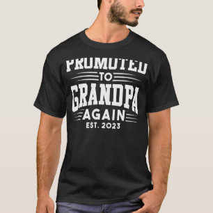 T-shirt Promu À Grand-Père À Nouveau Annonce De Grossesse