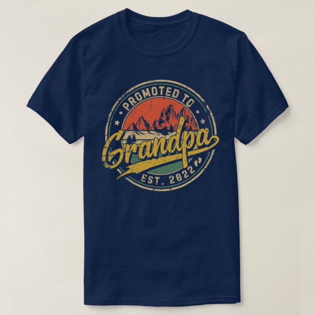 T-shirt Promu À Grand-Père Est 2022 Retro Nouveau Grand-Pè (Design devant)
