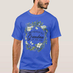T-shirt Promu à Grandma Est 2022 Femmes Flower First Ti
