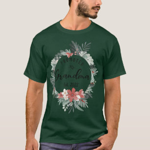 T-shirt Promu à Grandma Est 2022 Femmes Flower First Ti