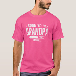 T-shirt Promu À Grandpa Est 2025 Bientôt Être Grand-Père A