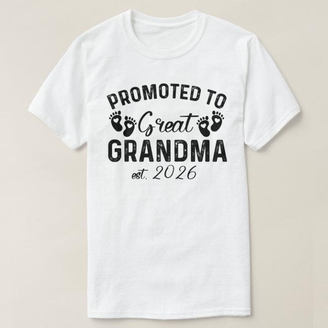 T-shirt Promu à Great Grand-mère Est 2026 (Design devant)