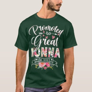 T-shirt Promu à Great Nonna Est 2023 Floral première fois