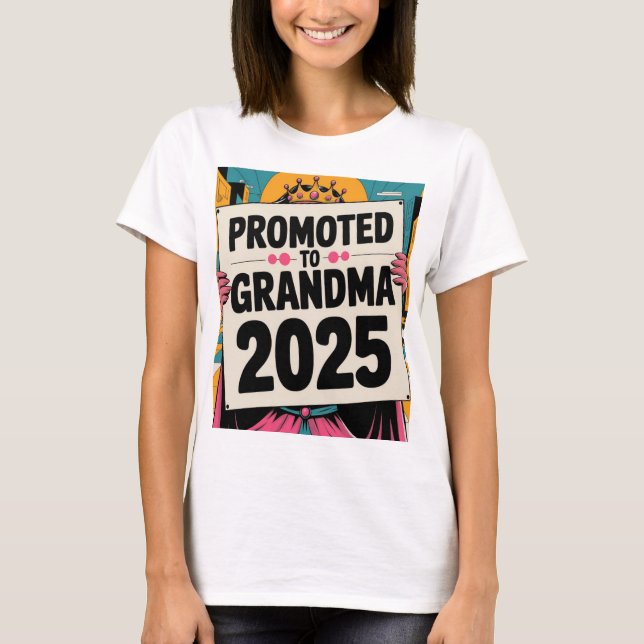 T-shirt promu à la fête d'anniversaire de grand-mère 2025 (Devant)
