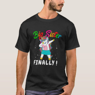 T-shirt Promu À La Grande Soeur Finalement Unicorn Dabbing