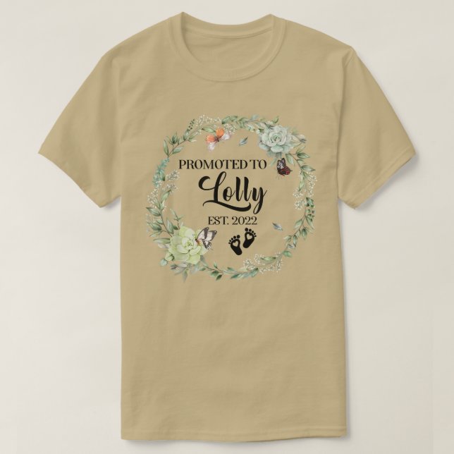 T-shirt Promu à Lolly Est 2022 Femmes Floral première fois (Design devant)