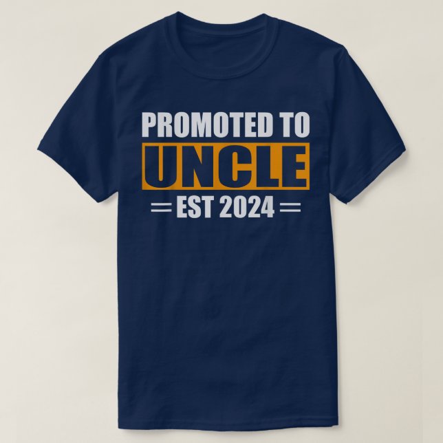 T-shirt Promu À L'Oncle Est 2024 Faire-part De Grossesse (Design devant)