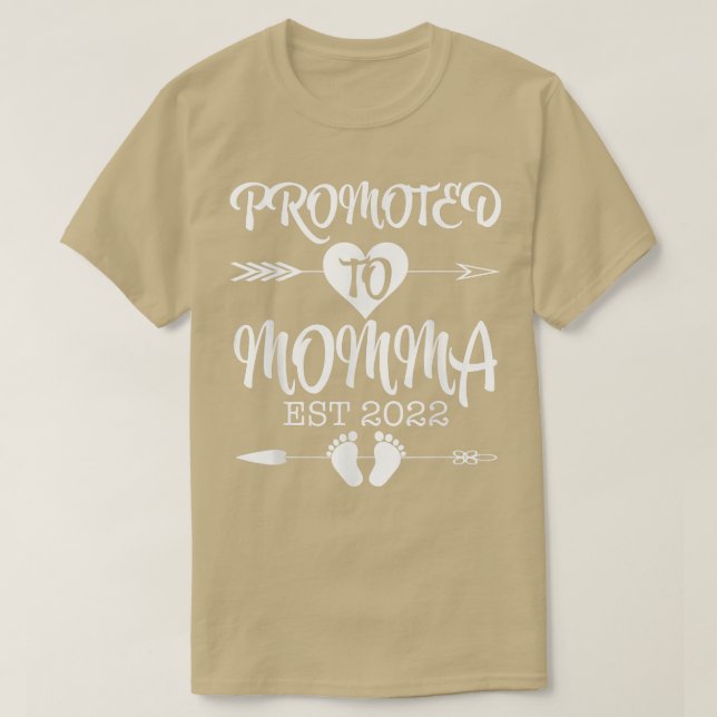 T-shirt Promu À Momma EST 2022 Grossesse (Design devant)