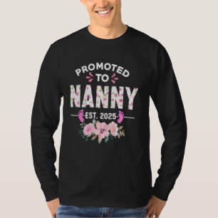 T-shirt Promu À Nanny Est 2025 Cadeaux Première Fois Grand