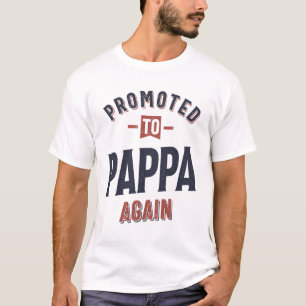 T-shirt Promu À Nouveau À Pappa   Père grand-père