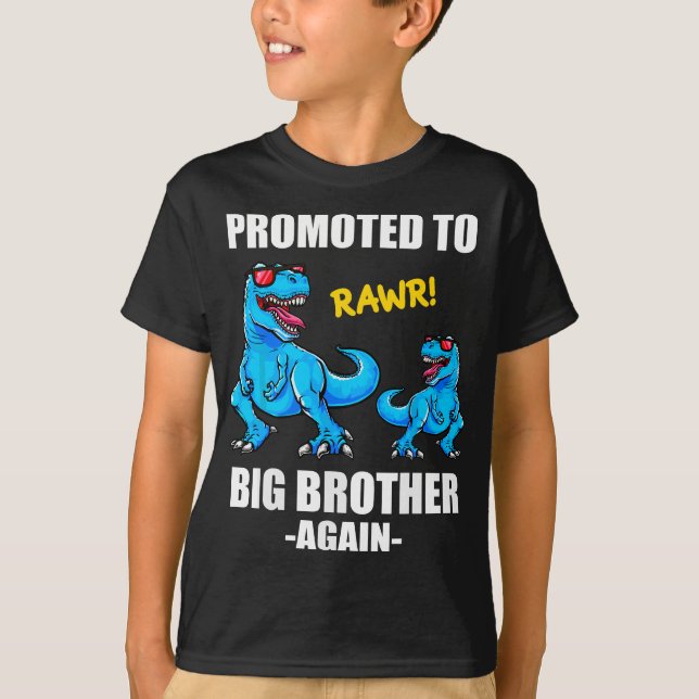 T-shirt Promu À Nouveau Big Brother, Dinosaur Big Bro 2 (Devant)
