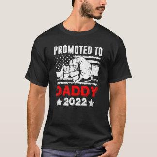 T-shirt Promu À Papa 2022 Première Fois Nouveau Papa Drape