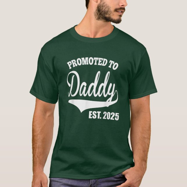 T-shirt Promu à papa 2025 Drôle Nouveau papa (Devant)