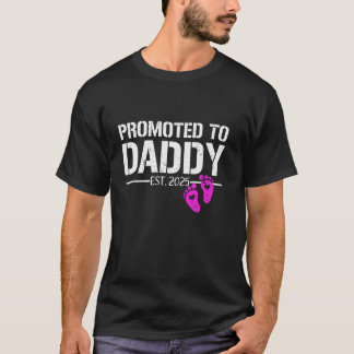 T-shirt Promu À Papa C'Est Une Fille Est 2025 Nouveau Papa