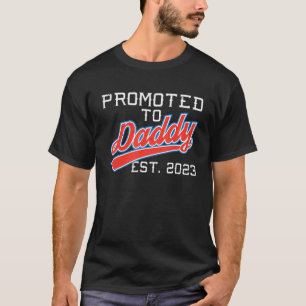 T-shirt Promu À Papa Est 2023 Nouveau Papa Baby Papa 2