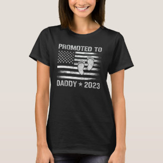 T-shirt Promu À Papa Est 2023 Première Fois Papa Bientôt À