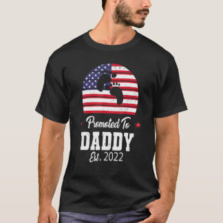 T-shirt Promu À Papa Nouveau Papa 2022 Première Fois Père 