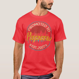 T-shirt Promu À Papaw Est 2022 Vintage Nouveau Papaw