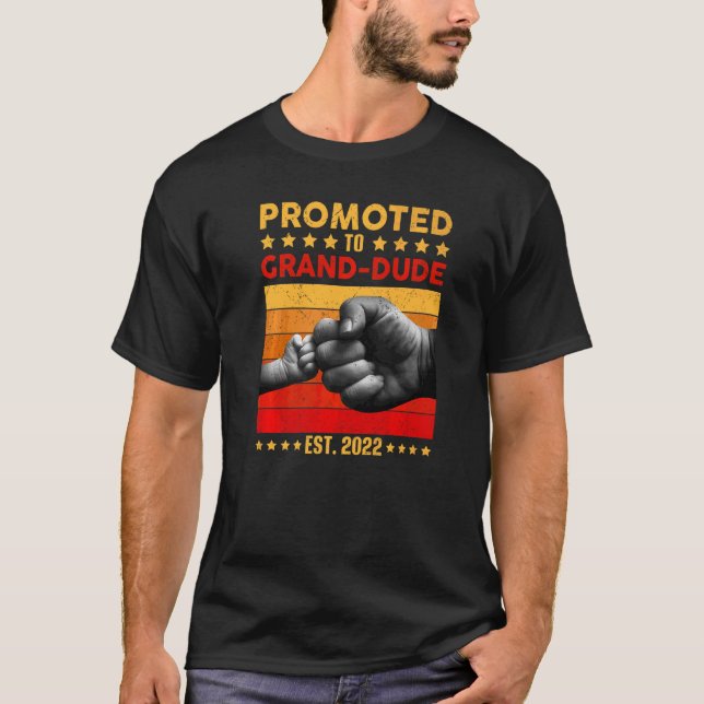 T-shirt Promu Au Grand Dude Grand-Père 2022 Premiers Pères (Devant)