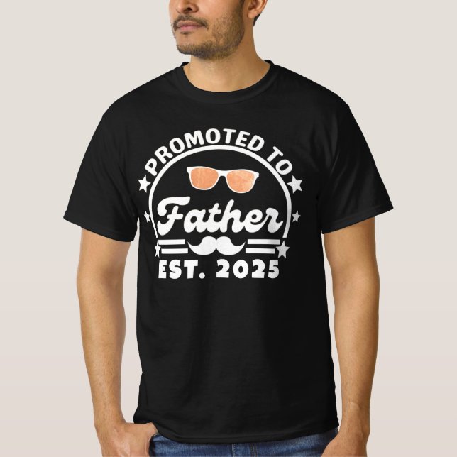 T-shirt Promu au Père Est. 2025 - Nouveau père (Devant)