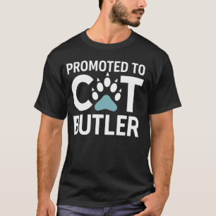 T-shirt Promu au poste de maître d'hôtel pour chats Typogr