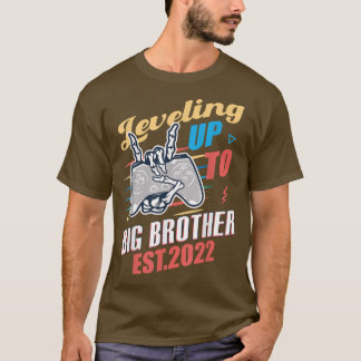 T-shirt Promu Aux Gros Frères Garçons Se Leveling Jusqu'À