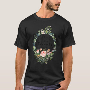 T-shirt Promu Aux Parents Est 2022 Femmes Flower First Ti