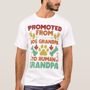 T-shirt Promu De Grand-Père De Chien À Grand-Père Humain