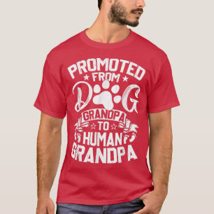 T-shirt Promu De Grand-Père De Chien À Grand-Père Humain