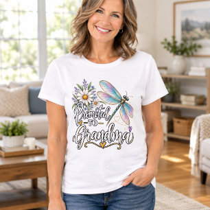 T-shirt Promu en grand-mère Dragonfly Floral T-Shi pour fe