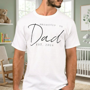 T-shirt Promu en tant que papa classique année de création