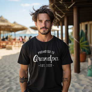 T-shirt Promu Grand-père 2027 Révélation de bébé