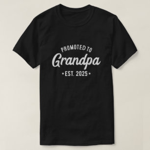 T-shirt Promu Grand-père Estimé 2025 Futur Grand-père