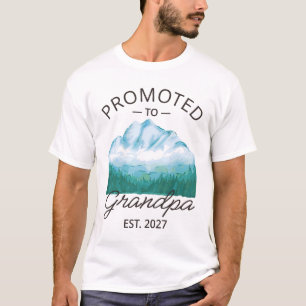 T-shirt Promu Grand-père Estimé 2027 Nouveau Papa VI