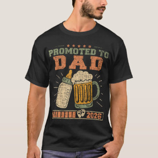 T-shirt Promu Papa 2026 Futur Papa Bientôt Drôle
