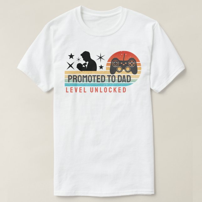 T-shirt Promu Papa – Niveau Débloqué (Design devant)