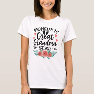 T-shirt Promue Grand-mère d'Est 2026 Révélation de bébé