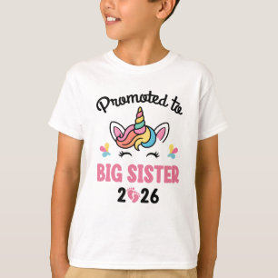 T-shirt Promue Grande Sœur 2026 Bébé Licorne Annonce